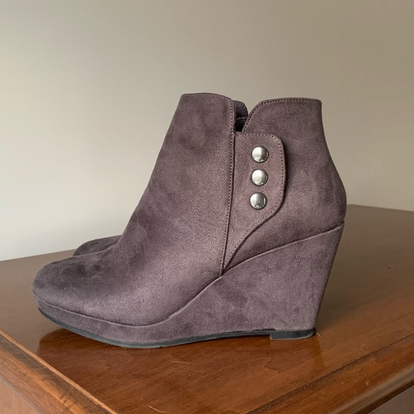 Chinese Laundry Shoes - Chinese Laundry Faux Suede Wedge Booties